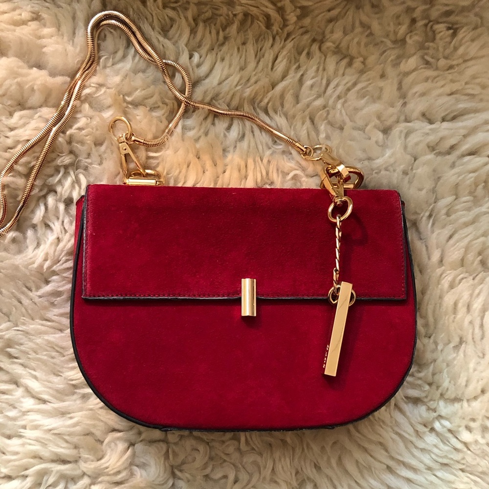 Dune London Red Suede Bag